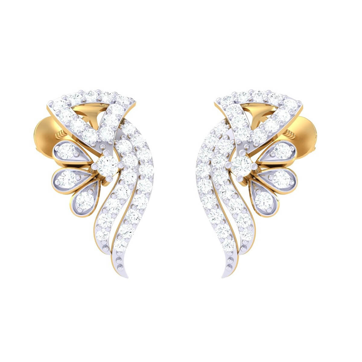 Chic Dazzling Diamond-Crafted Stud Earrings
