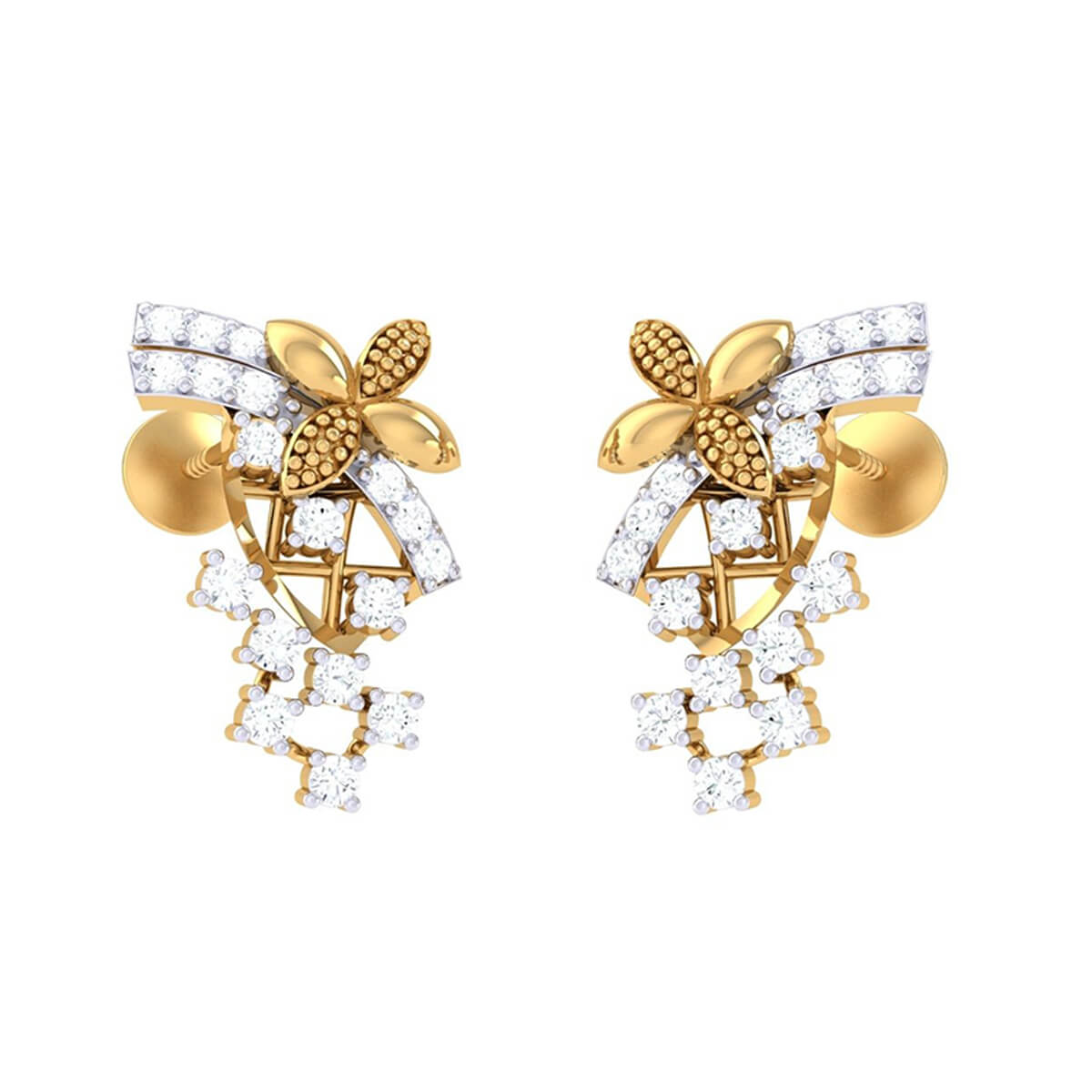 Exquisite Elegant Diamond-Encrusted Studs
