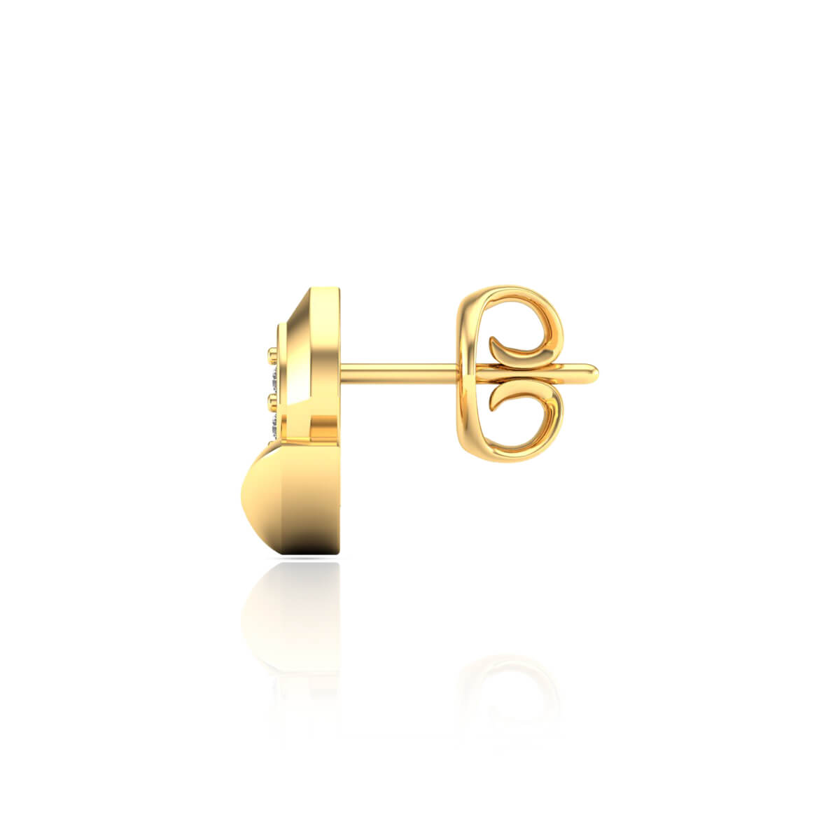 18K Golden Minimalism Diamond Studs