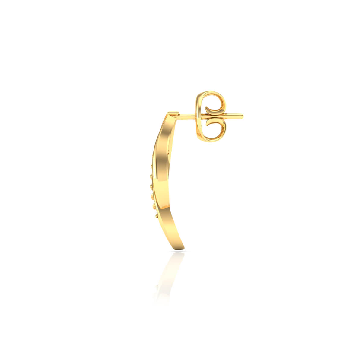 Diamond Sleek Gold Studs 18K