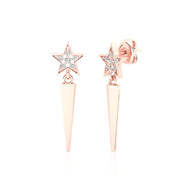 Lustrous Mini Star 18K Danglers