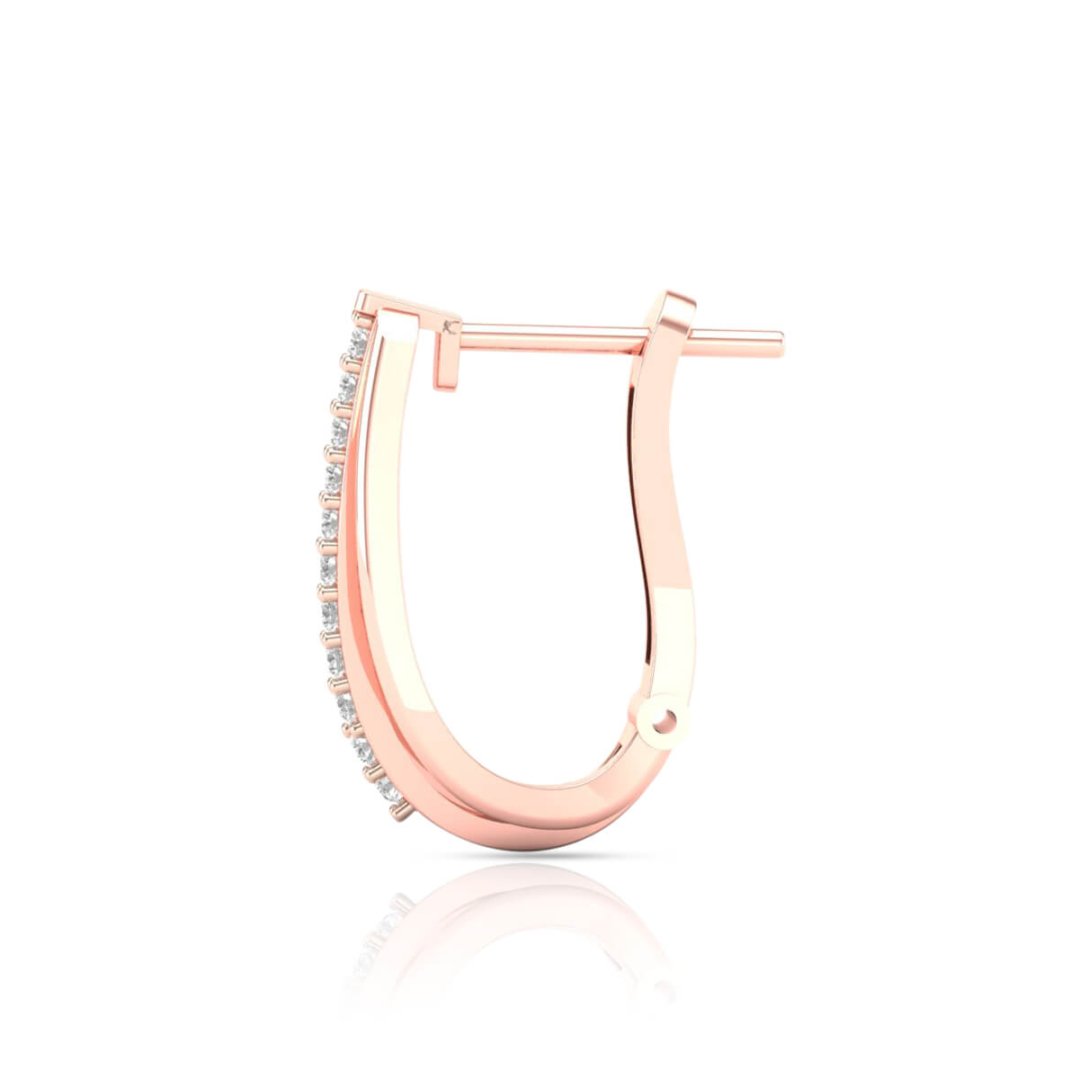Dazzling Sophisticated 18K Rose Gold Hoops
