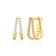 18K Slender Modern Gold Hoops