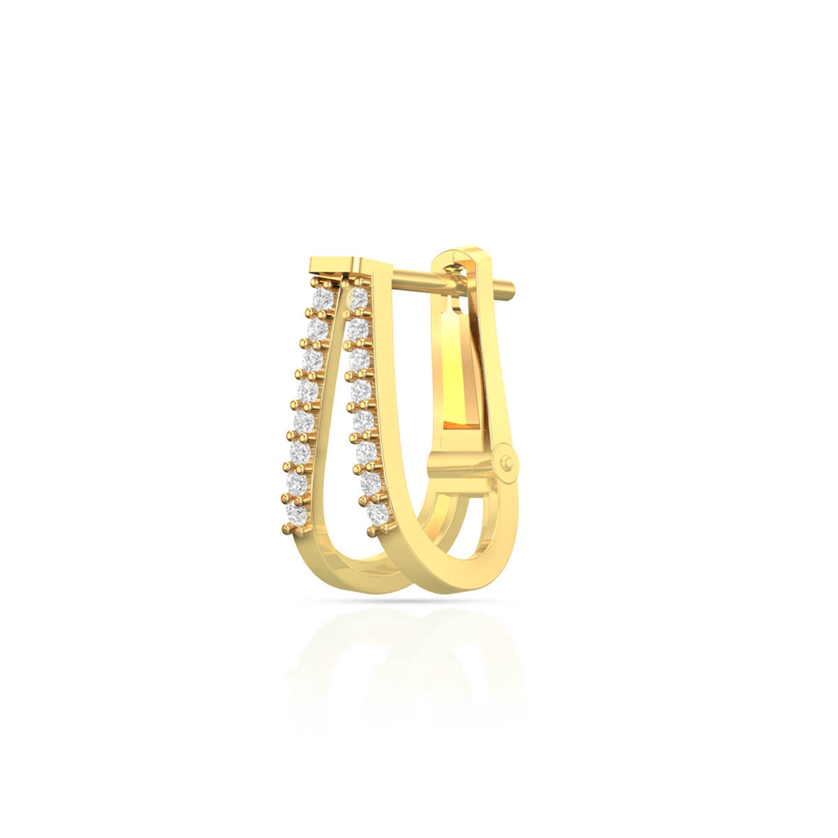 18K Slender Modern Gold Hoops