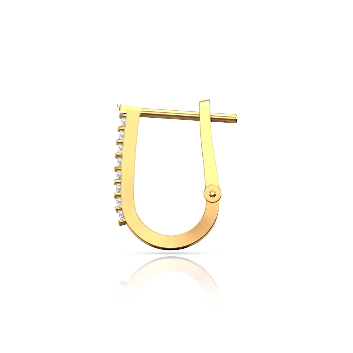 18K Slender Modern Gold Hoops