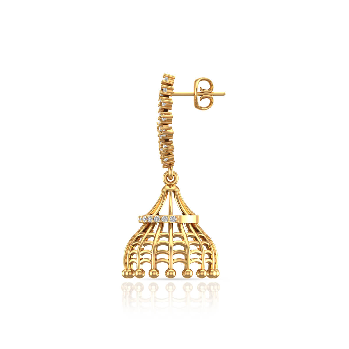 Dazzling Jhumkas Featuring Luxurious Diamond