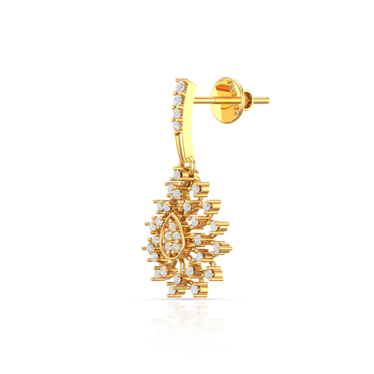 Starry Elegance Rose Gold Danglers 18K
