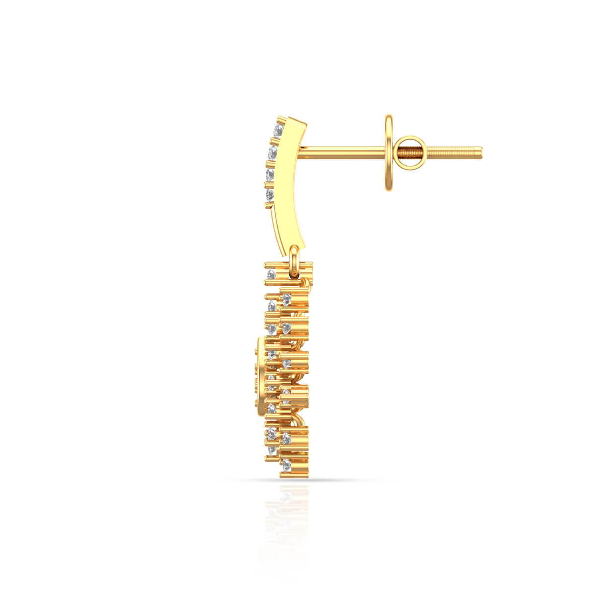 Starry Elegance Rose Gold Danglers 18K