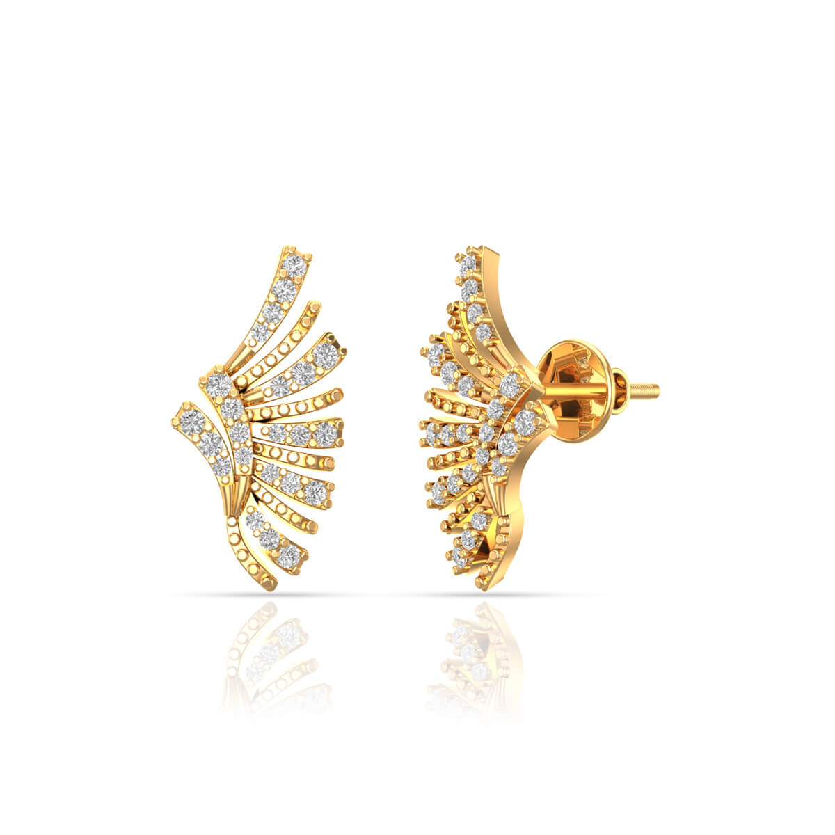 18K Contemporary Elegance Studs for Daily Shine