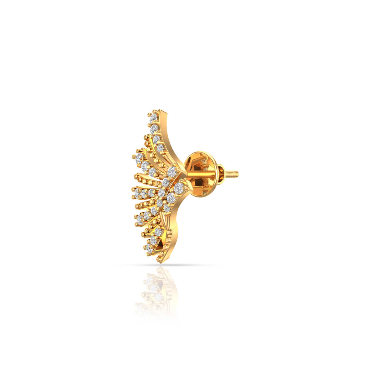 18K Contemporary Elegance Studs for Daily Shine