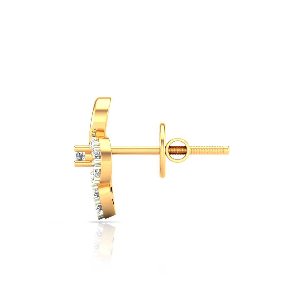 Shimmering Butterfly Motif 18K Diamond Studs