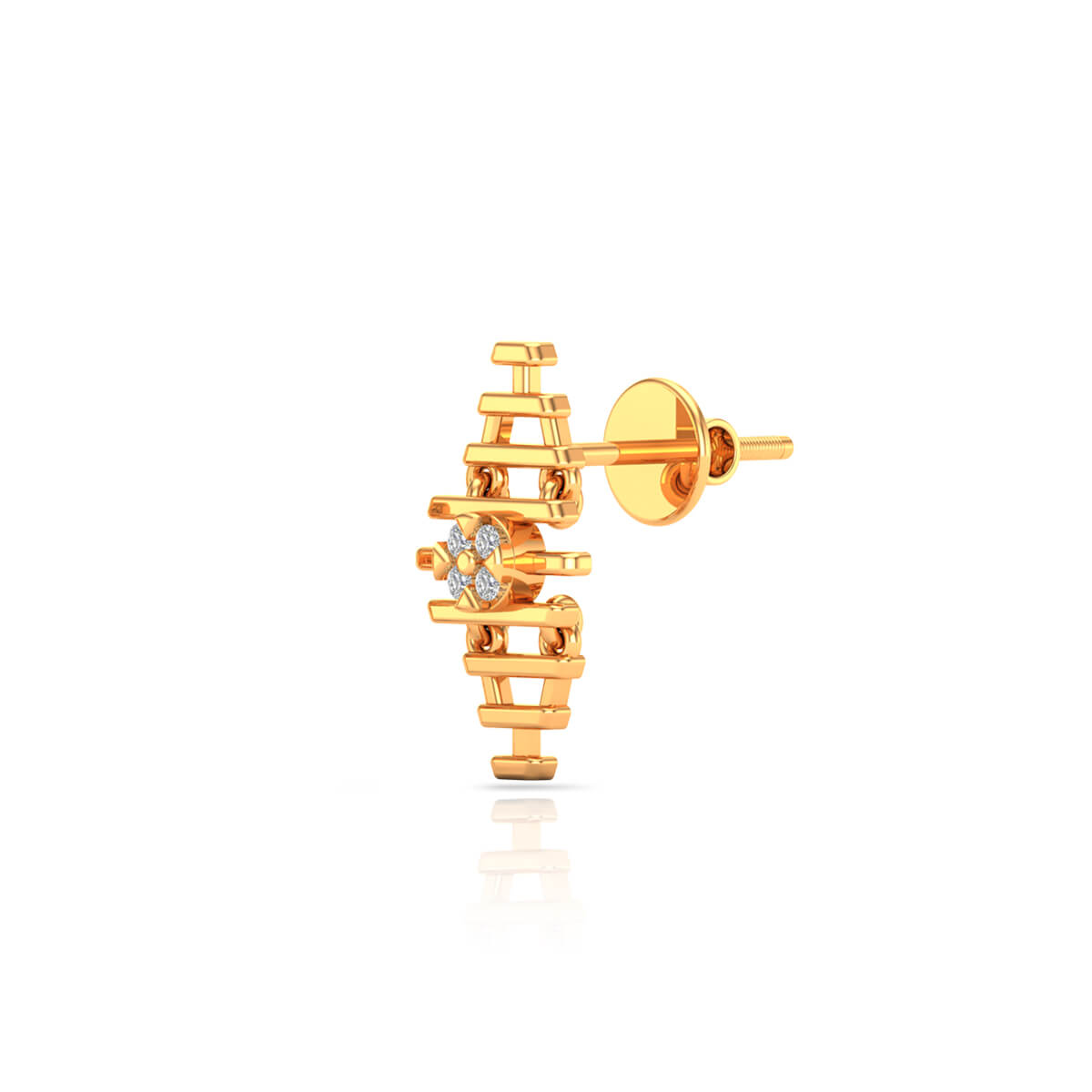 Slim Petite Gold Studs 18K