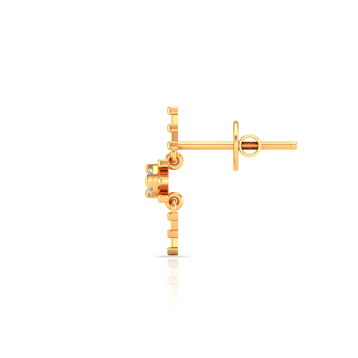 Slim Petite Gold Studs 18K