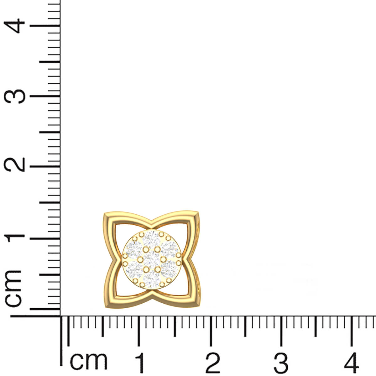 Modern Flair Clover Stud 18K Gold Earrings