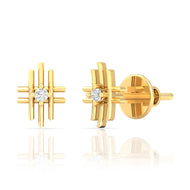 Bold Gold Flora 18K Diamond Stud Earrings