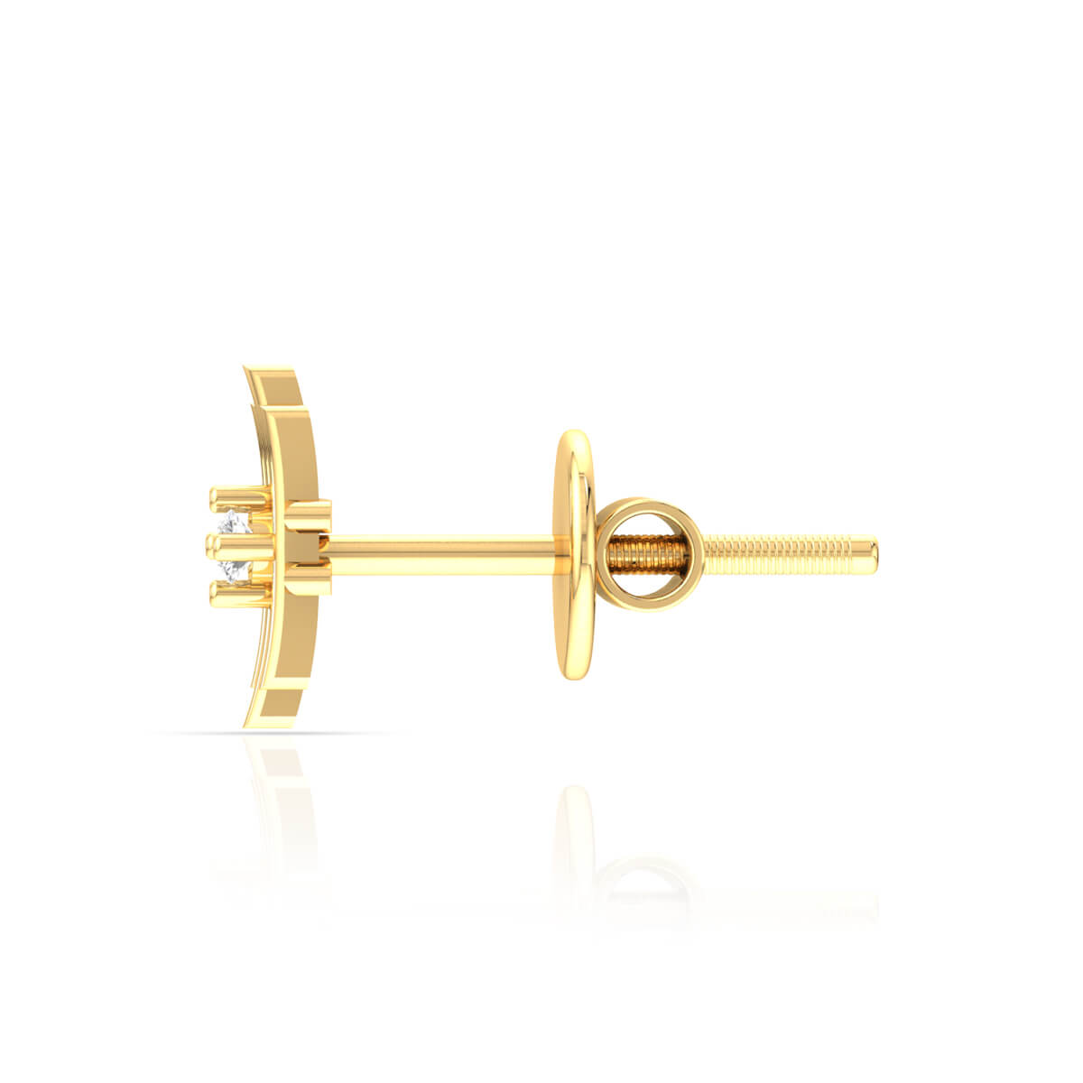 Bold Gold Flora 18K Diamond Stud Earrings