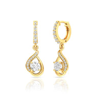 18K Diamond Hoop Earrings for Simple Elegance