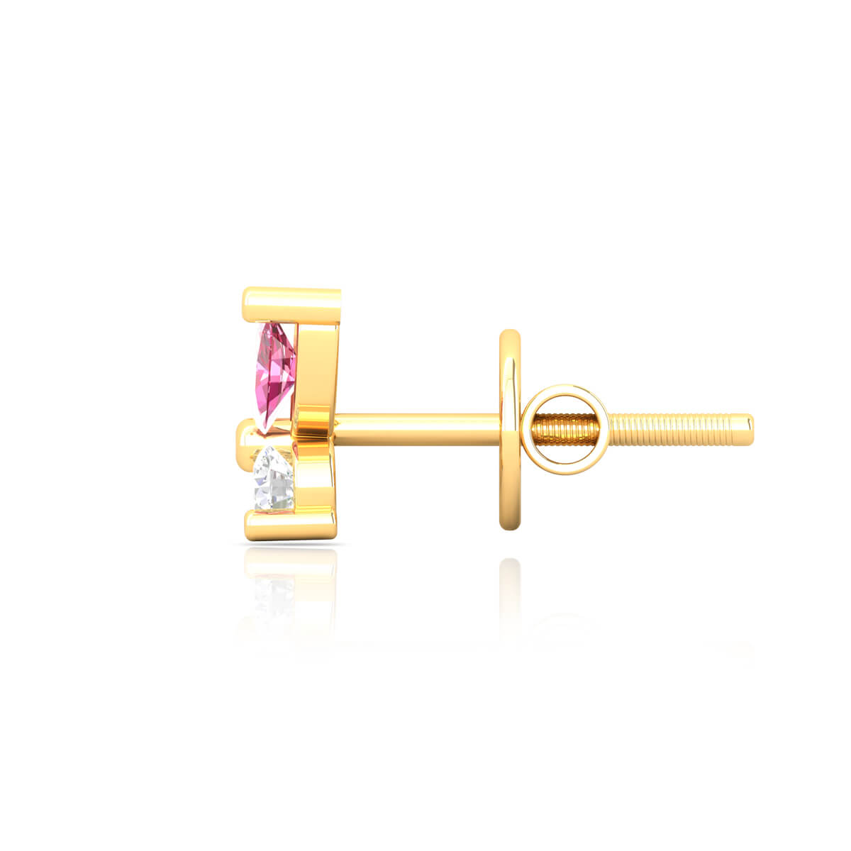 Elegant Colourful Butterfly Motif 18K Studs