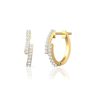 18K Dazzling Twist Minimalist Hoops