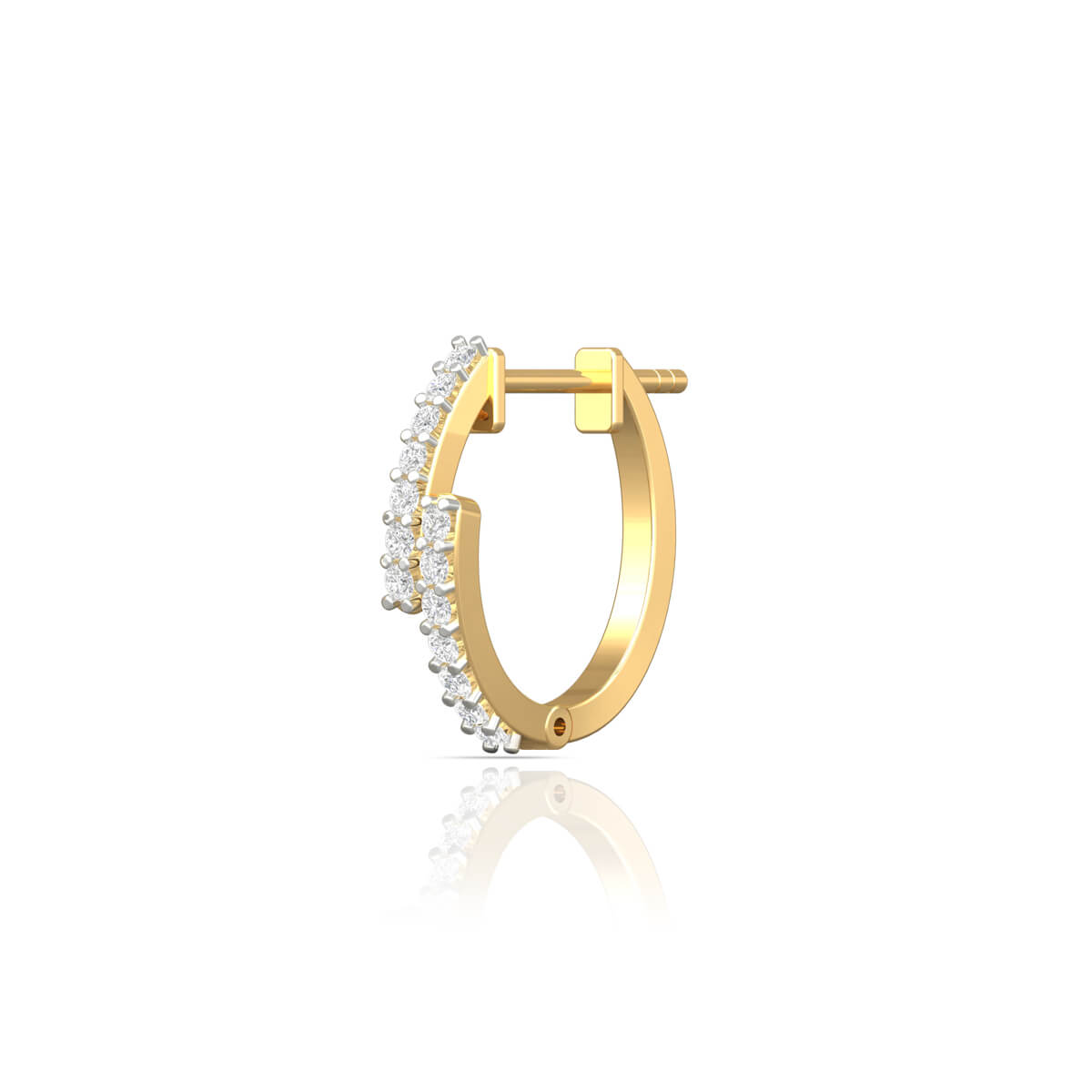 18K Dazzling Twist Minimalist Hoops