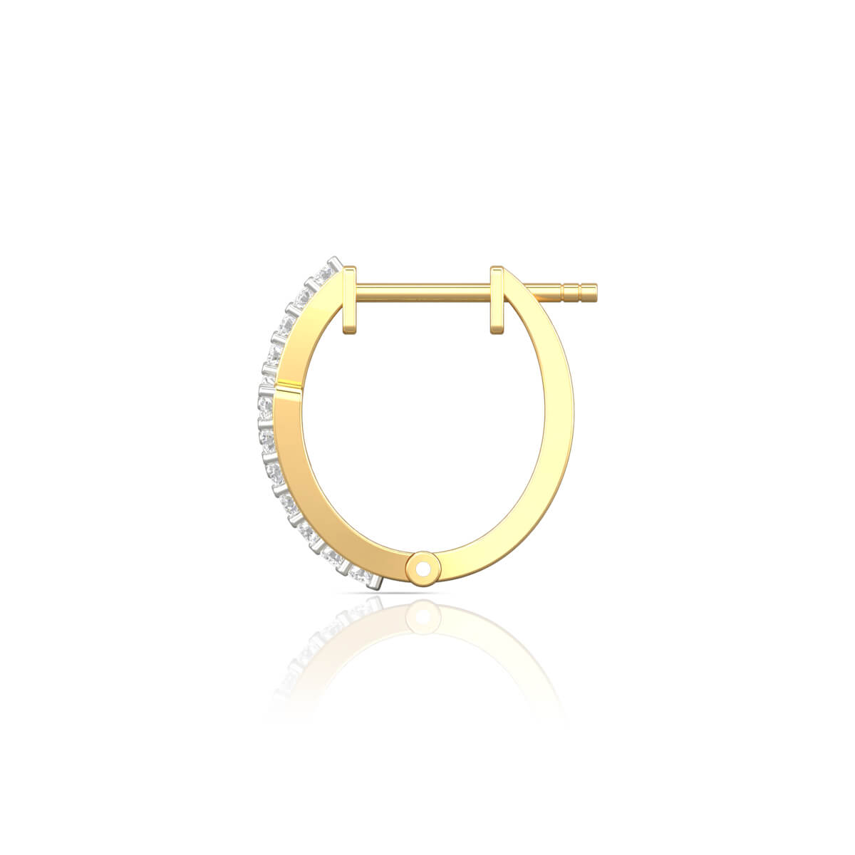 18K Dazzling Twist Minimalist Hoops