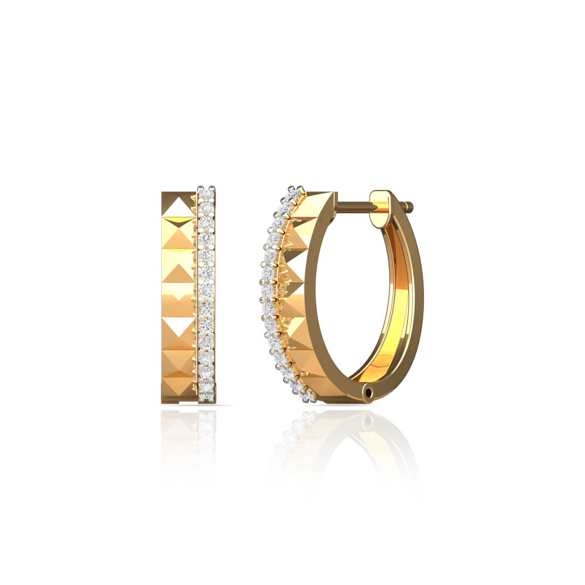 Shimmering Gorgeous Oval Hoops 18K