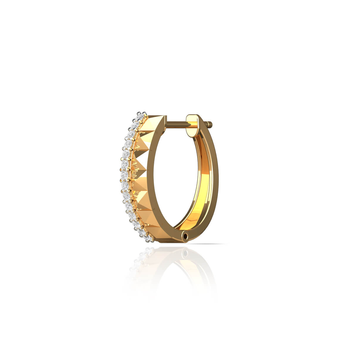 Shimmering Gorgeous Oval Hoops 18K