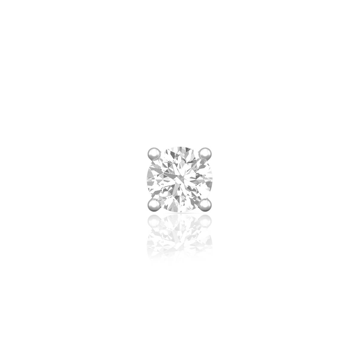 Minimalist Charm Diamond Studded 18K Gold Stud