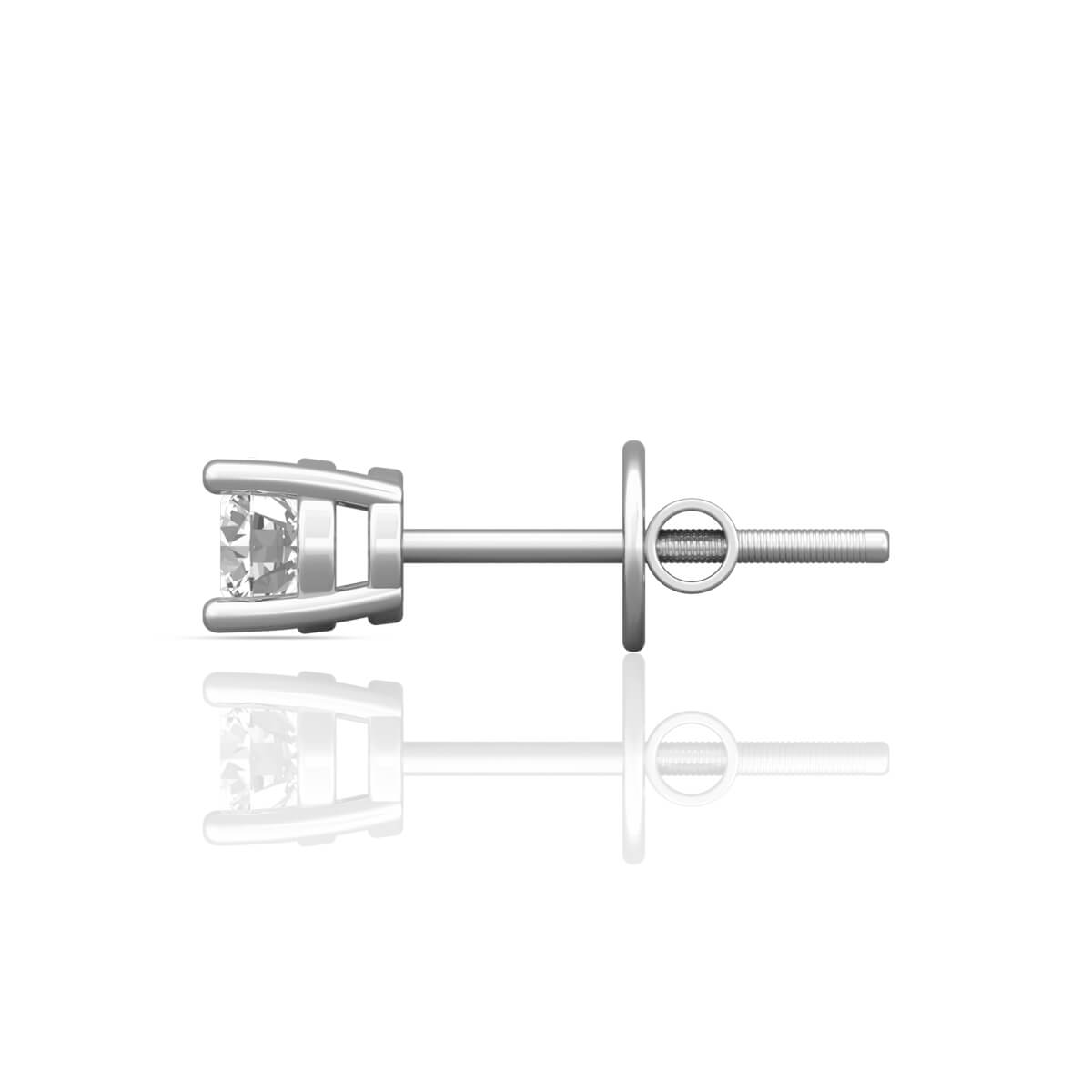 Minimalist Charm Diamond Studded 18K Gold Stud