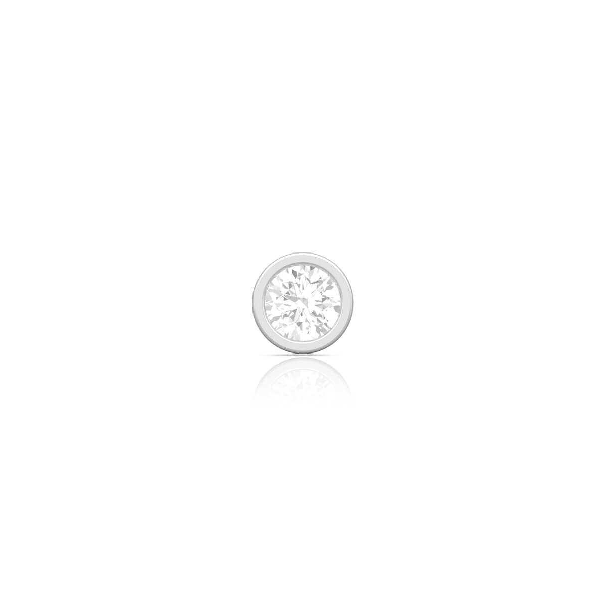 Elegant Mini-Orb 18K Diamond Stud