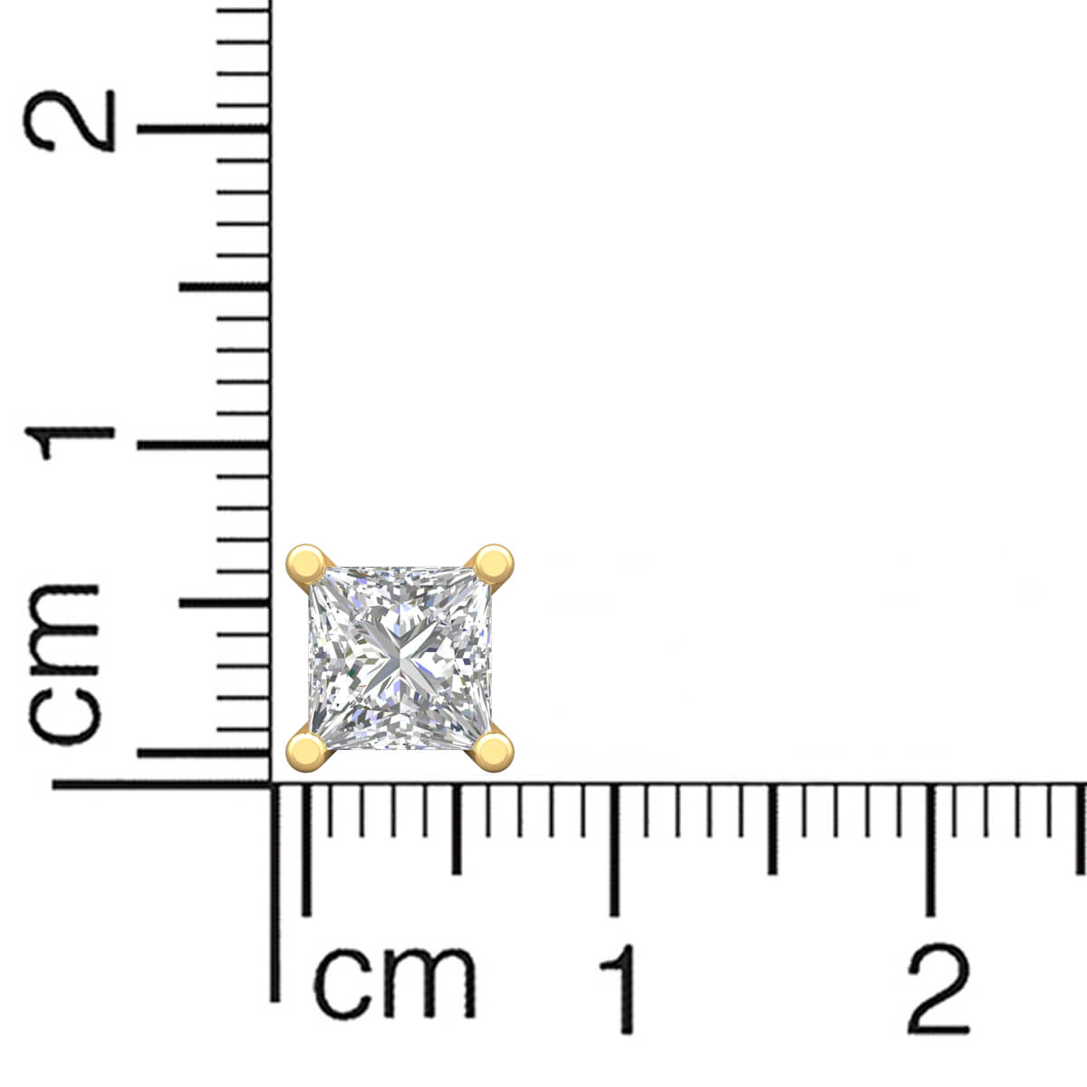 18K Simply Elegant Diamond Stud Earrings