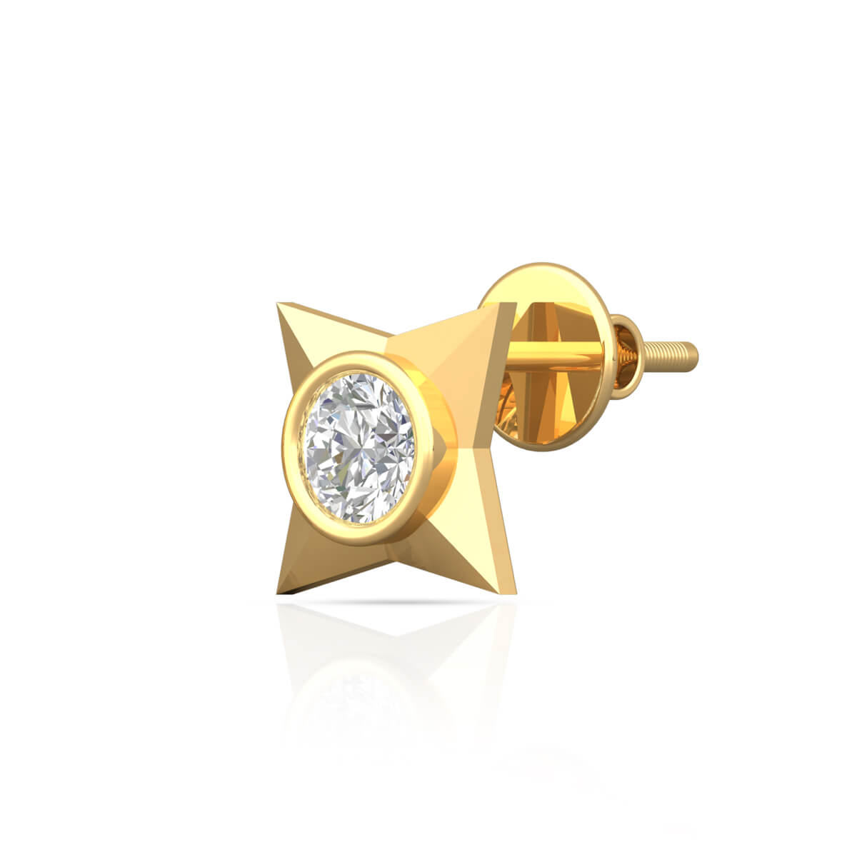 Radiant Star Solitaire Earrings