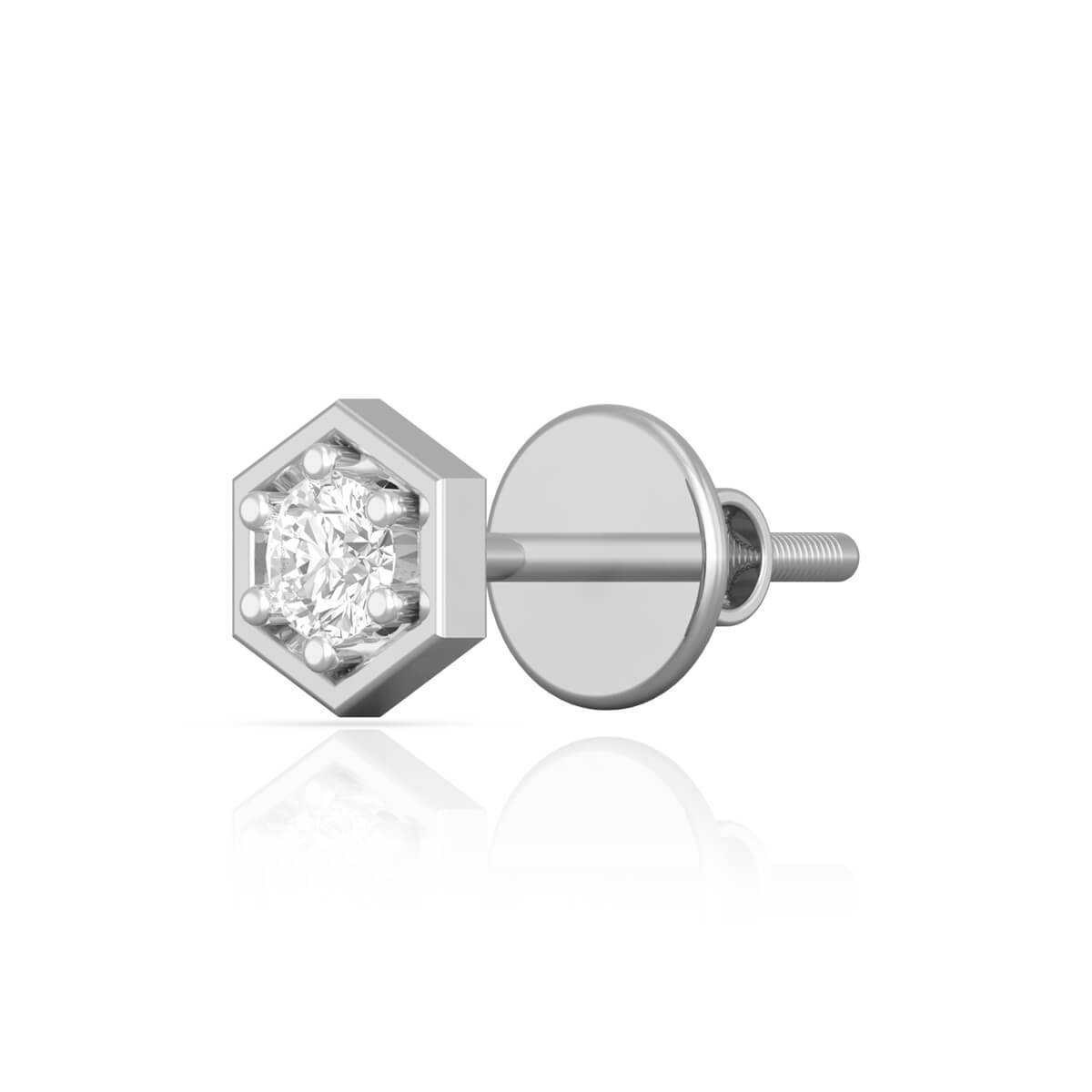 Radiant Hexagon Solitaire Earrings