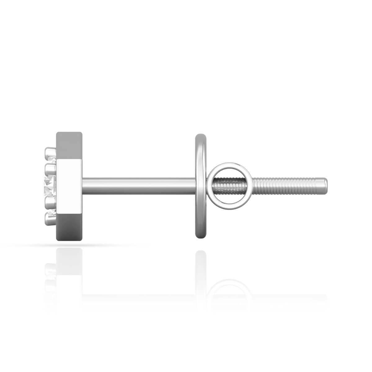 Radiant Hexagon Solitaire Earrings