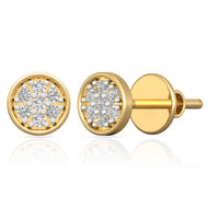18K Golden Charming Diamond Studs