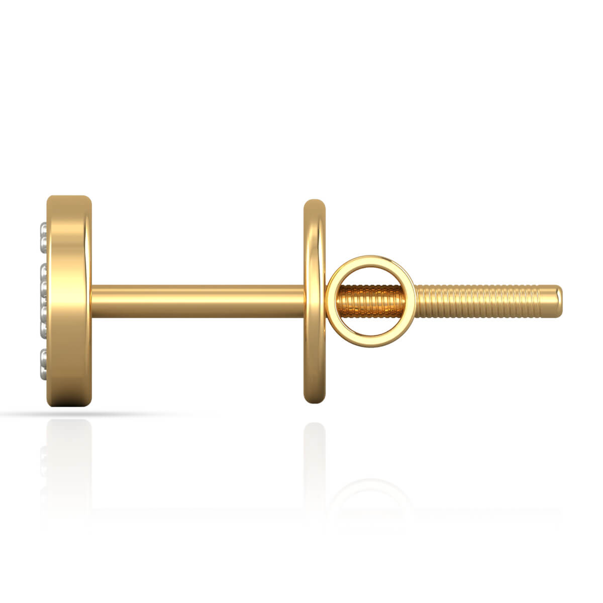 18K Golden Charming Diamond Studs