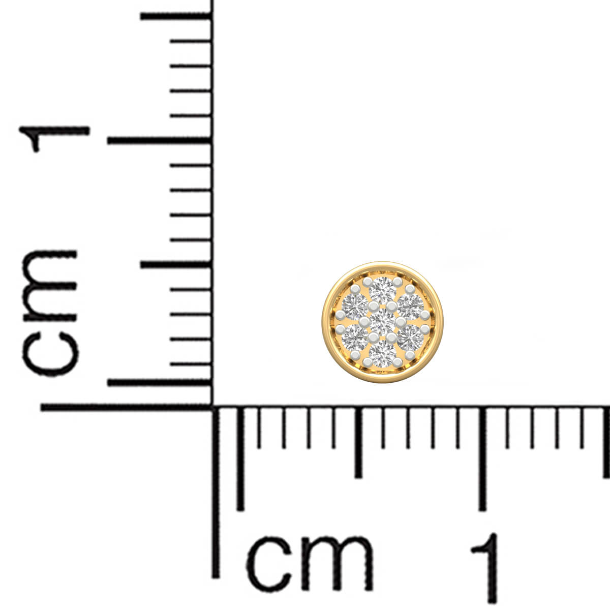 18K Golden Charming Diamond Studs