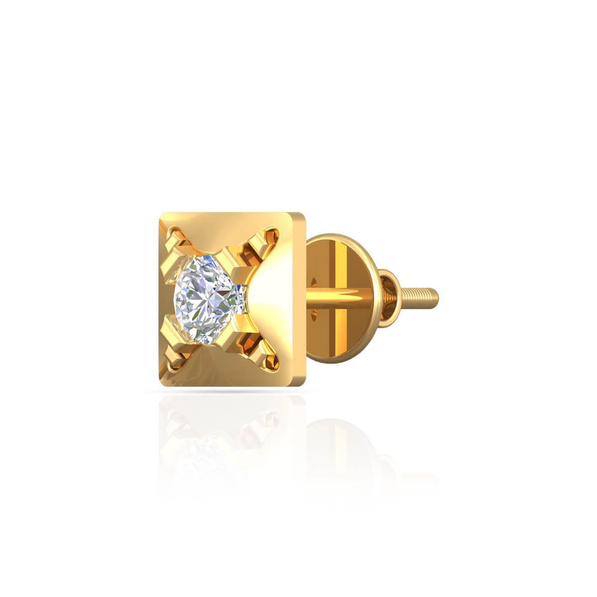Elegant Gleam Solitaire Earrings