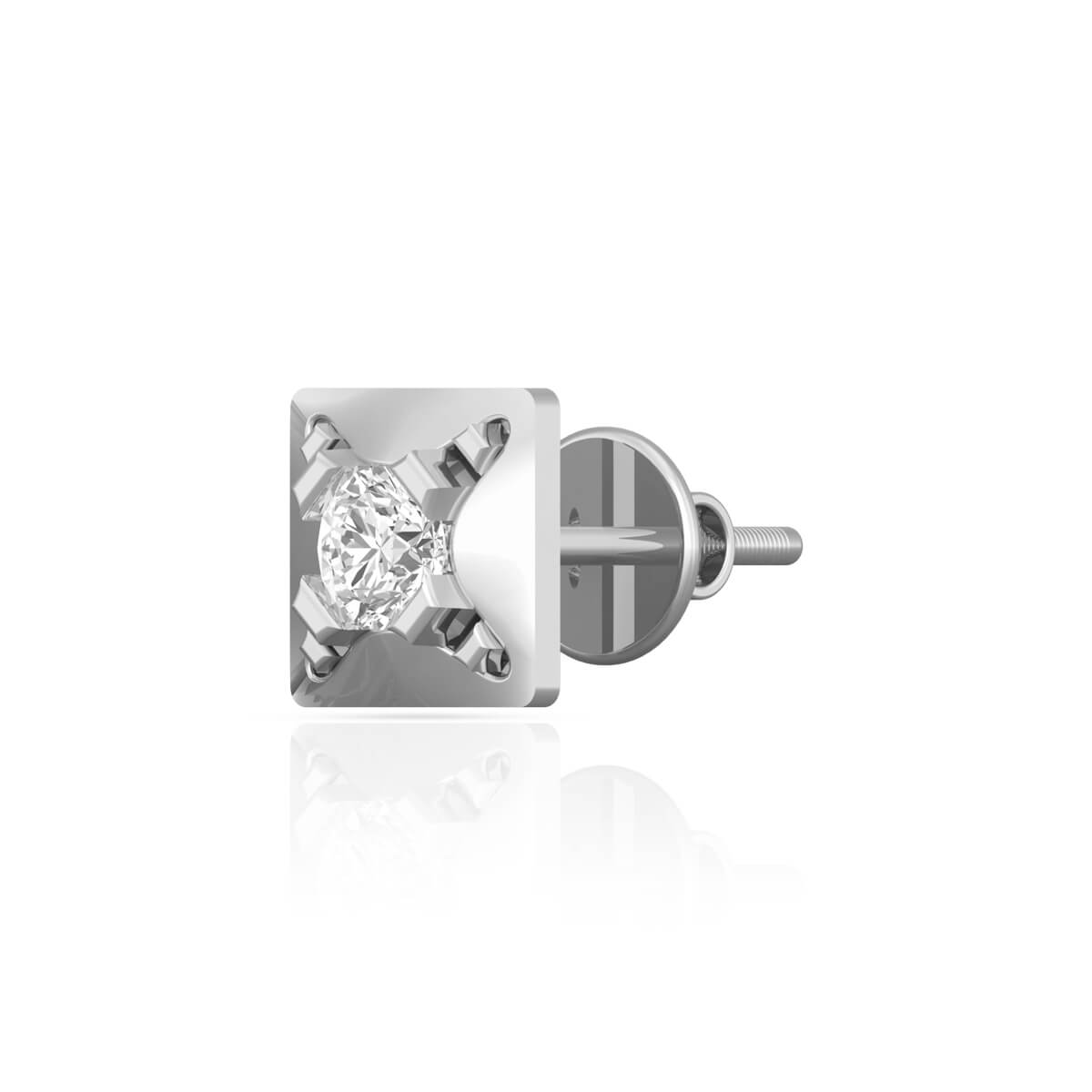 18K Diamond Stud with Pure Elegance