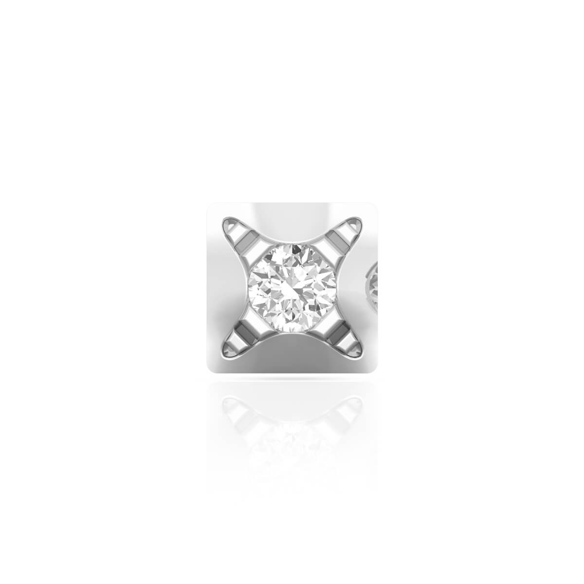 18K Diamond Stud with Pure Elegance