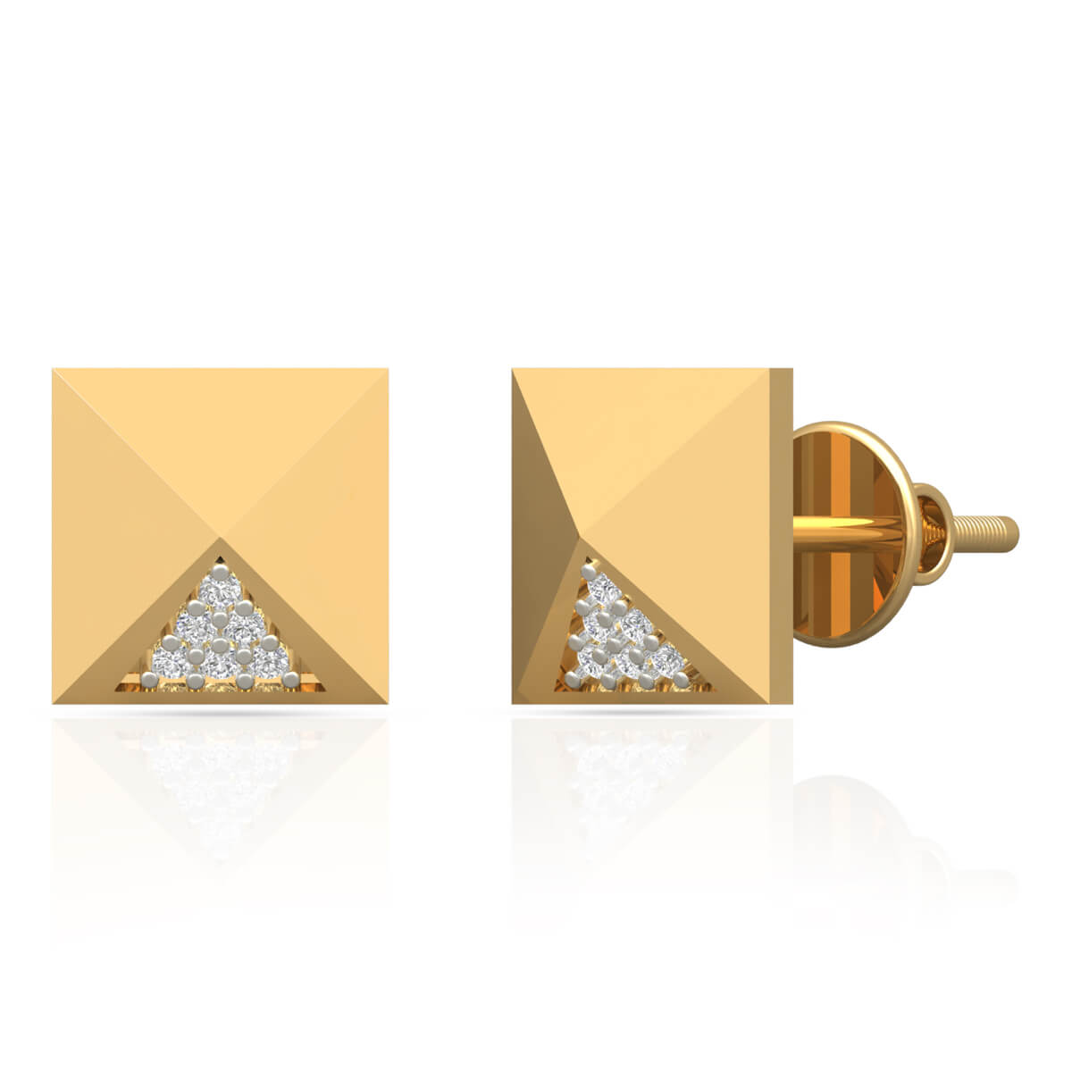 18K Modern Elegance Diamond Studs