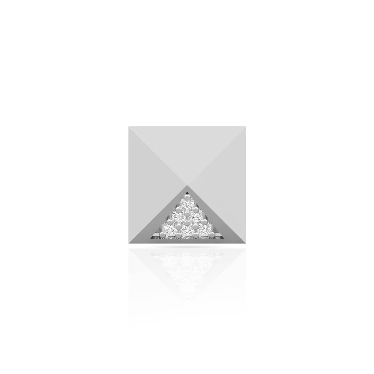 Sterling 18K Diamond Stud for Simple Grace