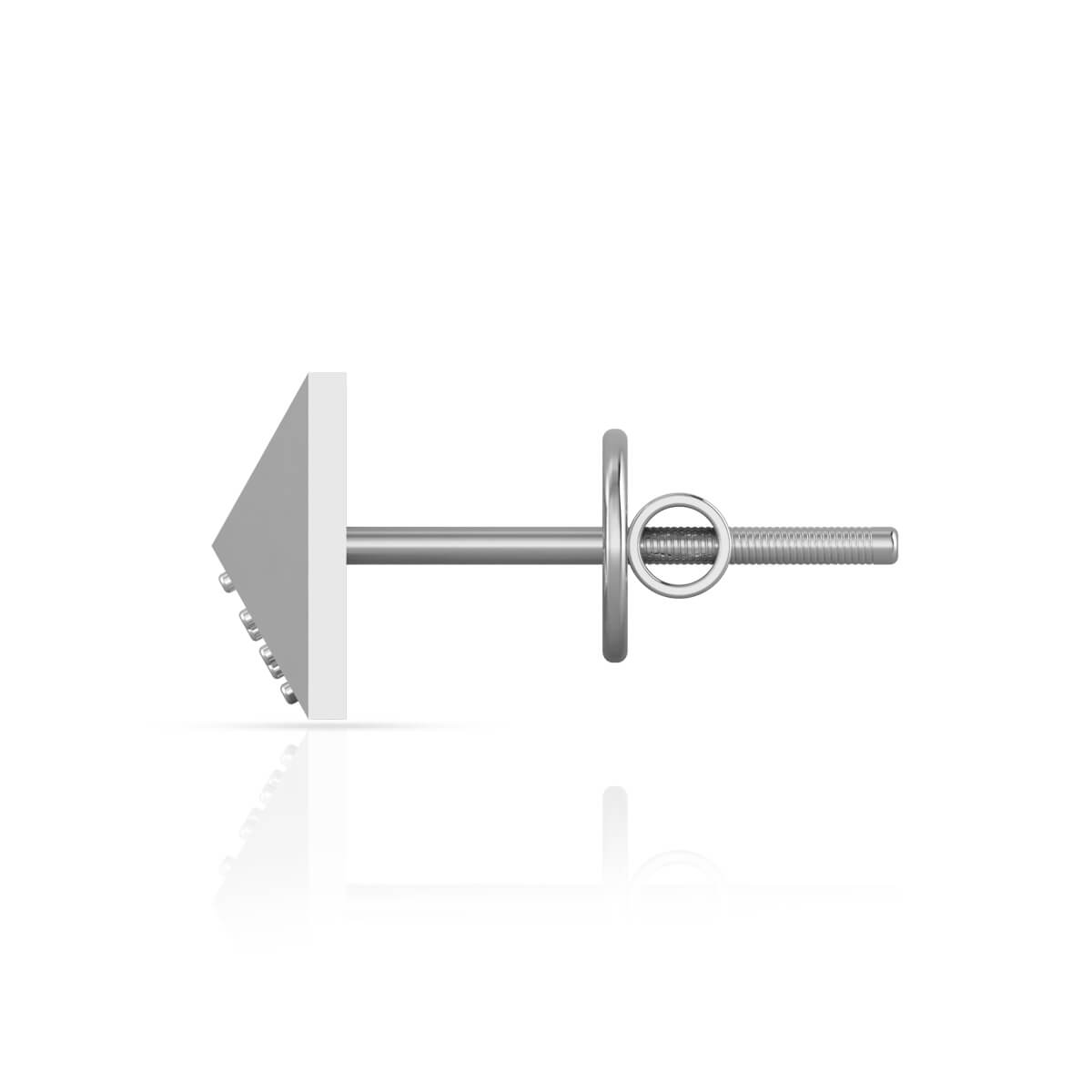 Sterling 18K Diamond Stud for Simple Grace
