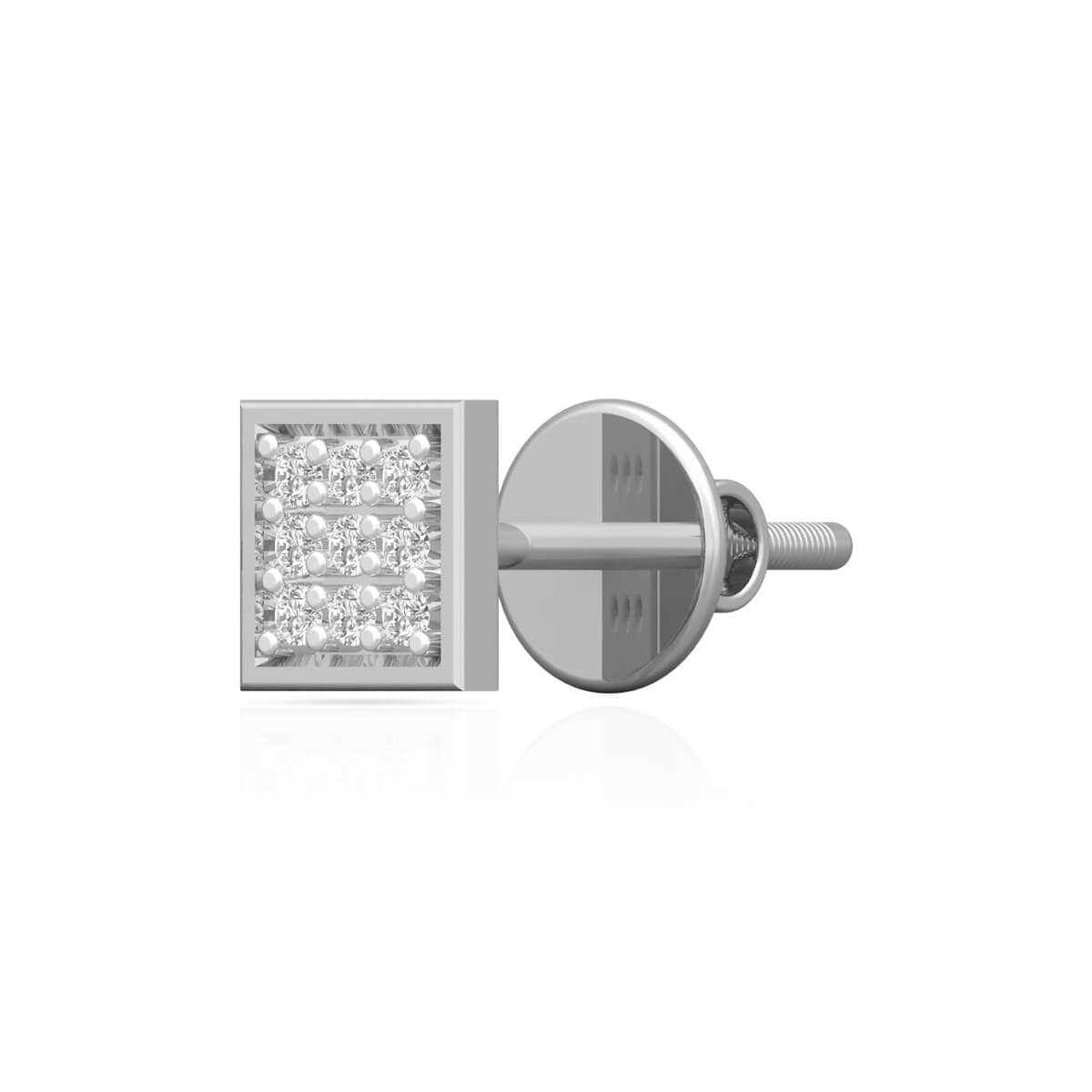 Minimalist Charm 18K Diamond Stud