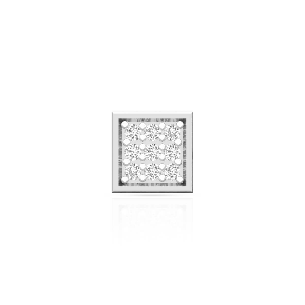 Minimalist Charm 18K Diamond Stud