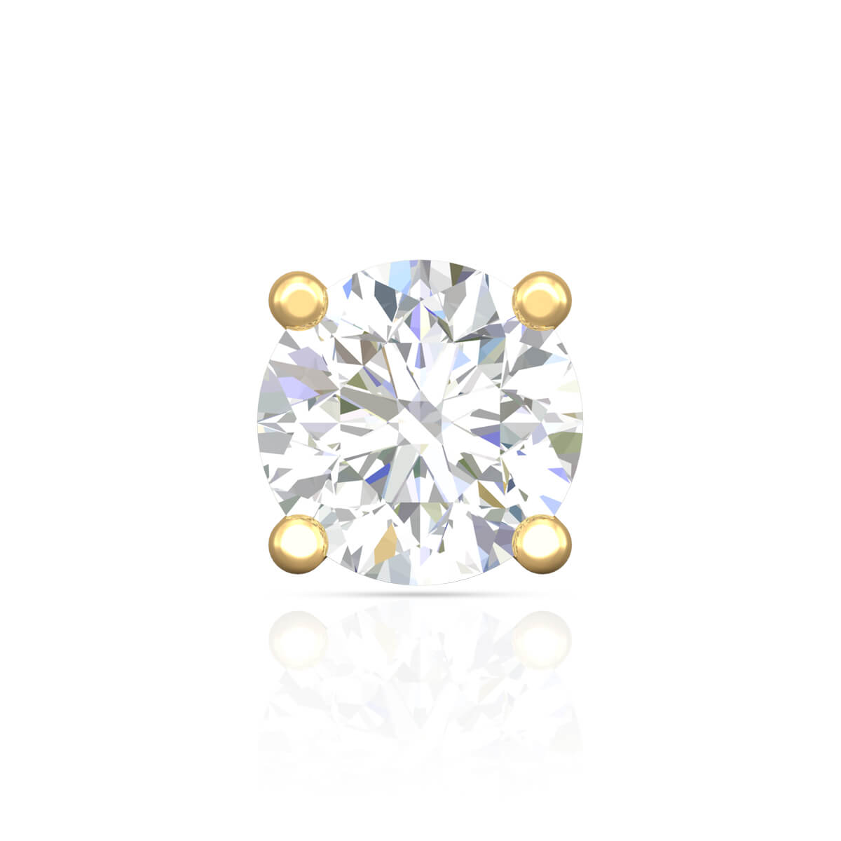 18K Diamond Stud For Daily Glamour