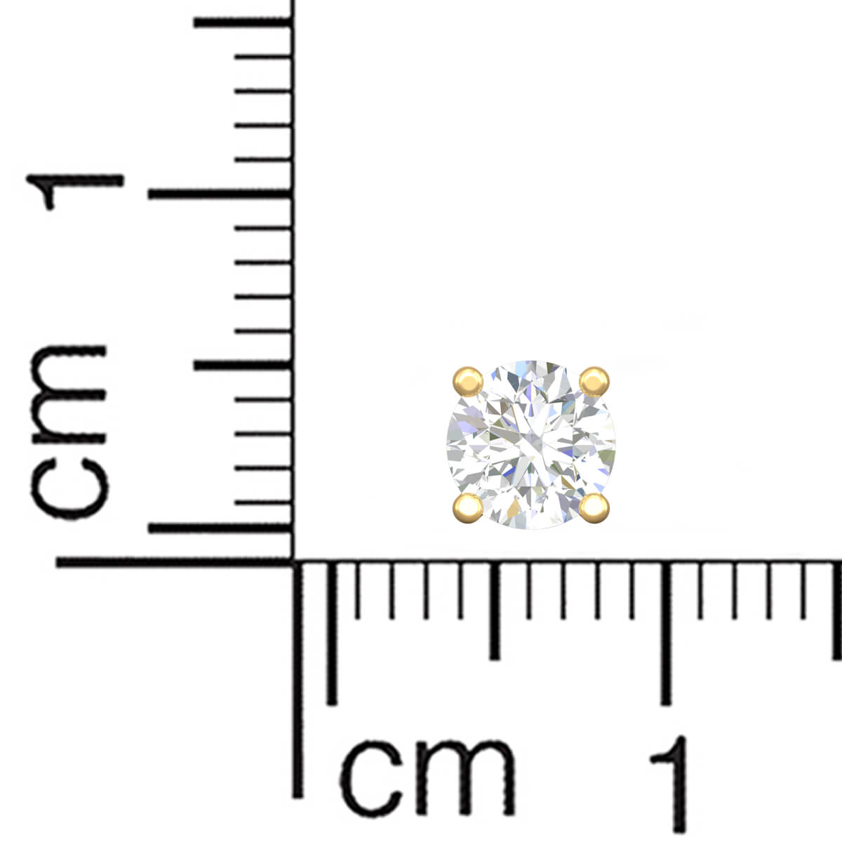 18K Diamond Stud For Daily Glamour