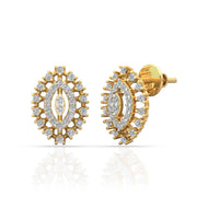 18K Gold Studs with Sparkling Glow