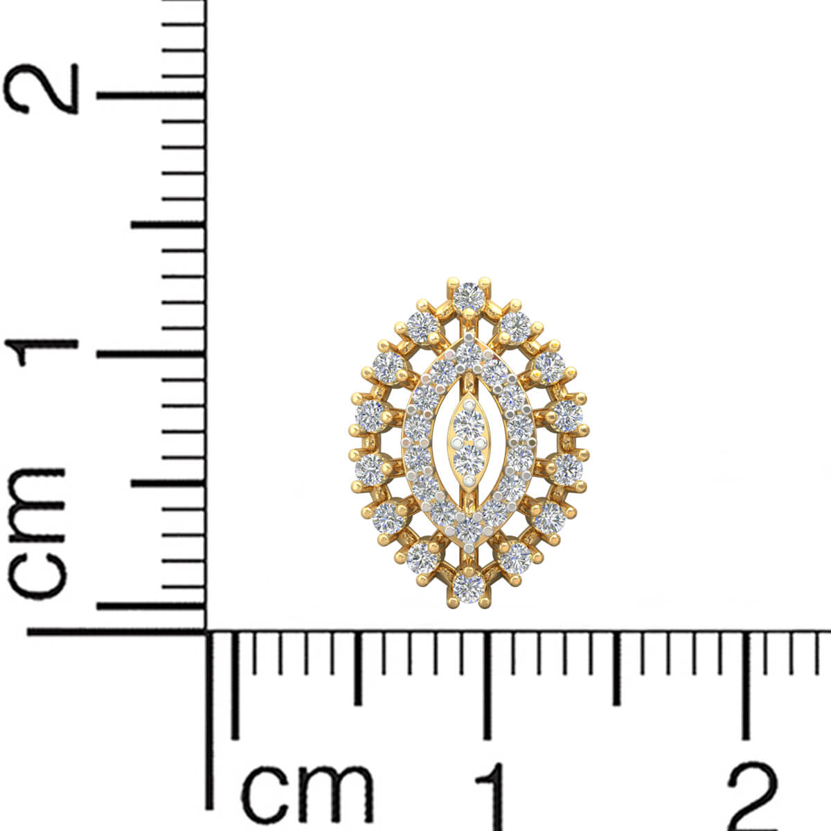 18K Gold Studs with Sparkling Glow