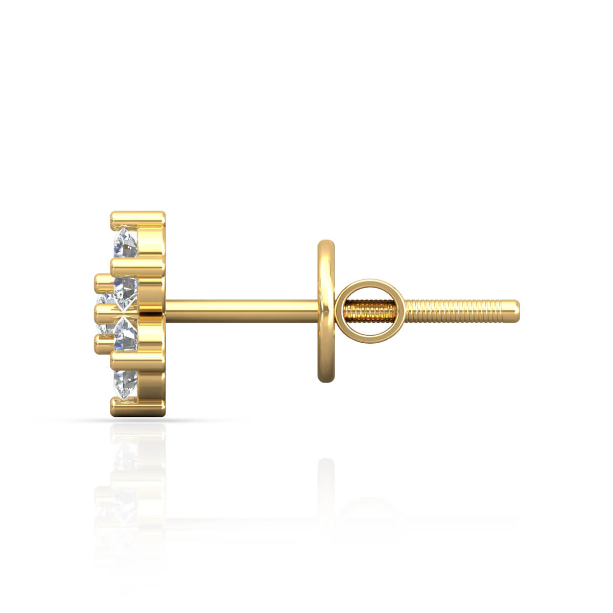 18K Captivating Blossom Diamond Studs for Everyday Wear